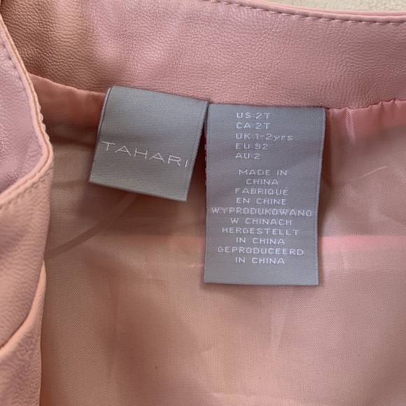 Tahari Pink Faux Leather Jacket 2T 🤩 EUC - Picture 8 of 15